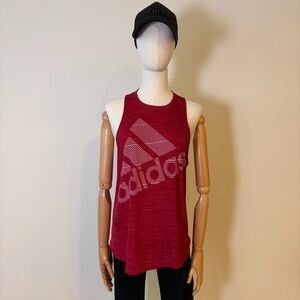 Adidas Climalite Burgundy Racerback Tank Top Size M